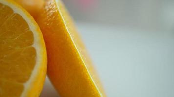 Sliced fresh orange  video