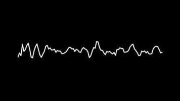 Schwarz-Weiß-Herzpulsmonitor mit Signalherzschlag video
