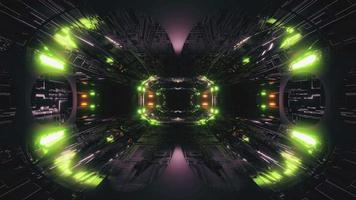 tunnel futuristico di fantascienza video