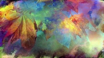 Colorful Autumn Foliage Art Background video