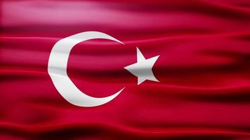 boucle de drapeau de la Turquie video