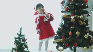 Girl Dressed As Santa Claus video