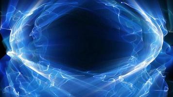 formas de luz fractal azul brilham video