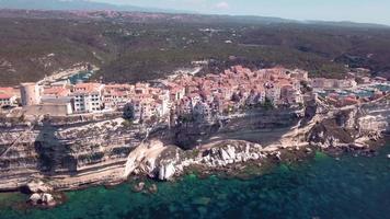 corsicaanse stad bonifacio in 4k video