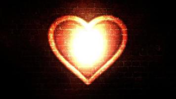 Glowing Heart Symbol Background Loop video