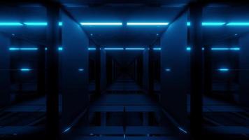 tunnel de vaisseau spatial futuriste de science-fiction video