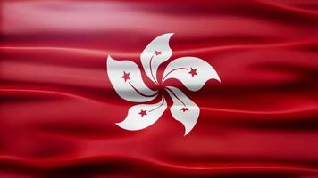 boucle de drapeau de hong kong video