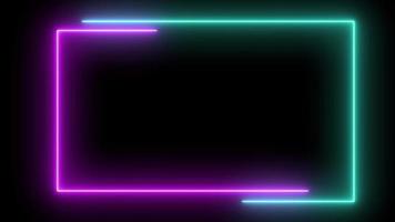 abstract licht neon frame video