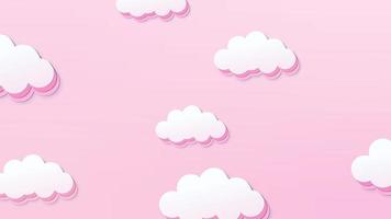 dibujos animados de nubes animadas en el cielo
