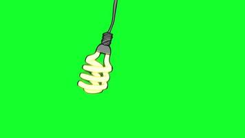 Swinging Lightbulb Against Transparent Background video