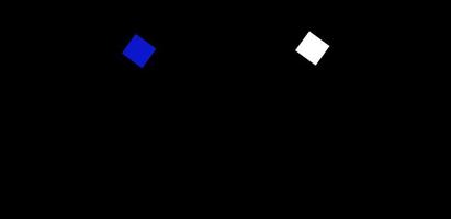 video de animación de rotación de dos cuadrados