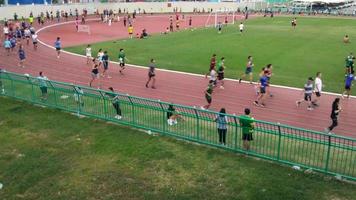 People Running On A Running Track  video