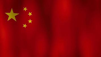 bandiera della Cina onda che fluttua nel vento per lo sfondo video