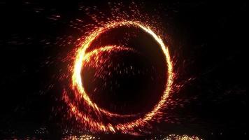 Ring aus Feuer Funken und Spins video