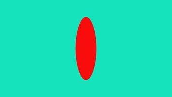 el círculo rojo mueve el video de animación