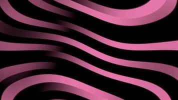 Glowing dark pink stripes on black background video