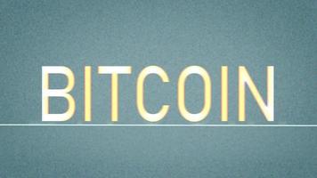 texte bitcoin sur fond statique video