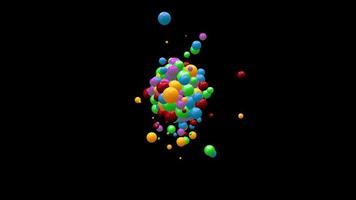 Animation Of Colorful Balls video