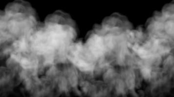 fumée prenant l'écran sur fond noir video