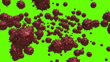 tela verde do vírus covid-19 video