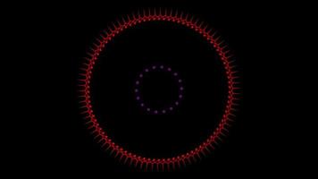 en färgstark cirkel gjord av prickar video