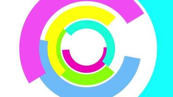 Abstract colorful pattern circle video