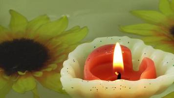 Heart-Shaped Candle on Water video