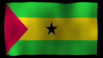 sao tome e principe flag 4k motion loop stock video