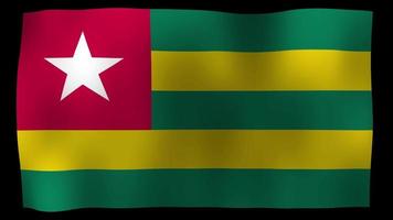 Togo Flag 4K Motion Loop Stock Video