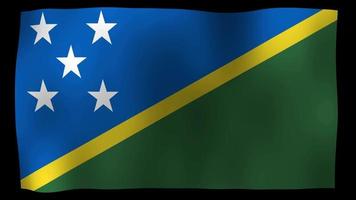 The Solomon Islands Flag 4K Motion Loop Stock Video