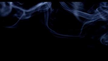 Awesome smoke moving  plasma in the upper section of thye scene on dark background in 4K video