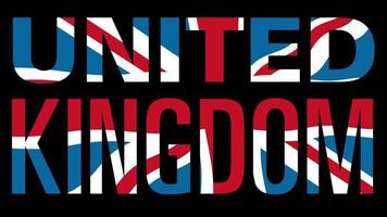 Förenade kungarikets flagga med typmask i förgrunden. London.