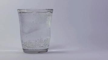 Static Shot Of Glass With Carbonated Liquid