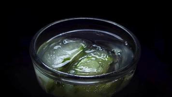 Placing A Frozen Lime In Ice video