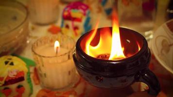 Close Up Of Little Brazier In Traditional Offering