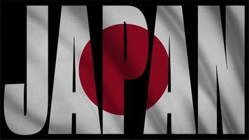 Japan Flagge mit Japan Maske video