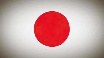 boucle de fond de drapeau japon avec glitch fx