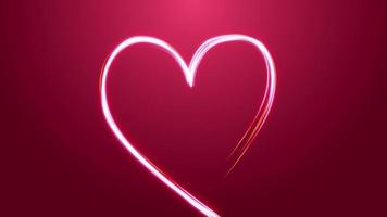 cuore con tratto di colore per san valentino