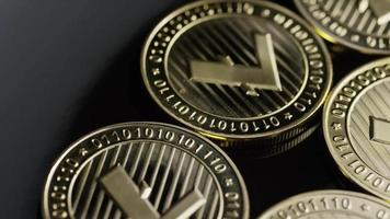 Rotating shot of Bitcoins digital cryptocurrency - BITCOIN LITECOIN 207 video
