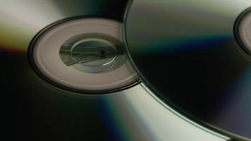 Rotating shot of compact discs - CDs 040 video