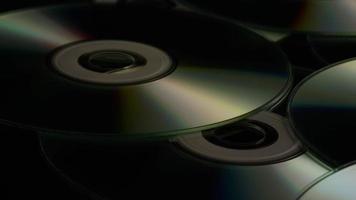 Rotating shot of compact discs - CDs 020