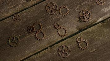 Rotating stock footage shot of antique and weathered watch faces - WATCH FACES 026 video