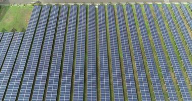 Aerial view of Solar cell Farm video