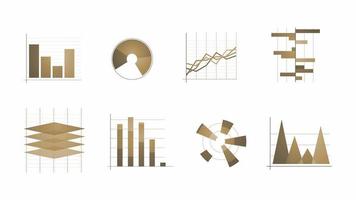 pacote de layout de estatísticas de negócios e infográficos video