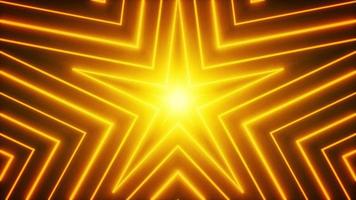 Abstract Neon Shiny Star Shape Background Loop video