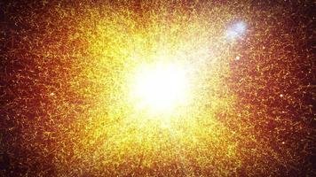 Fractal abstrato explosão estelar com loop de partículas video