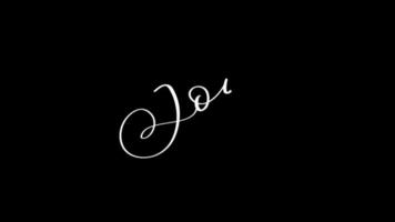 écriture vintage de "joie" video