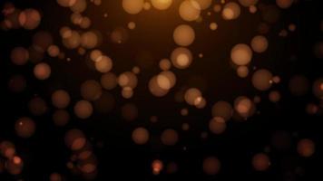 Floating Golden Dust Particles With Bokeh