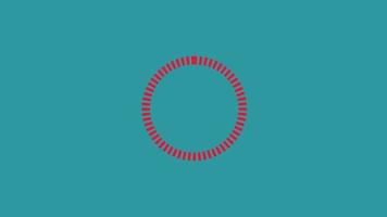 röd cirkel streckad animationsvideo video