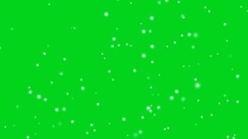 Snow increasing with time and soft in green screen video